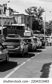 Car Traffic, Pollution, Traffic Jam In Bucharest, Romania, 2022