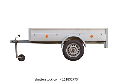 Car Trailer Isolated On White Background