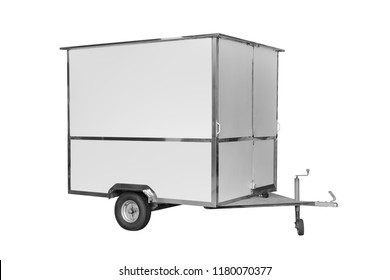 Car Trailer Isolated On White Background