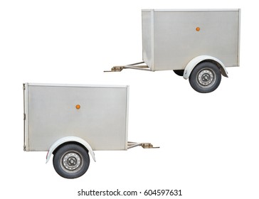 Car Trailer Isolated On White Background