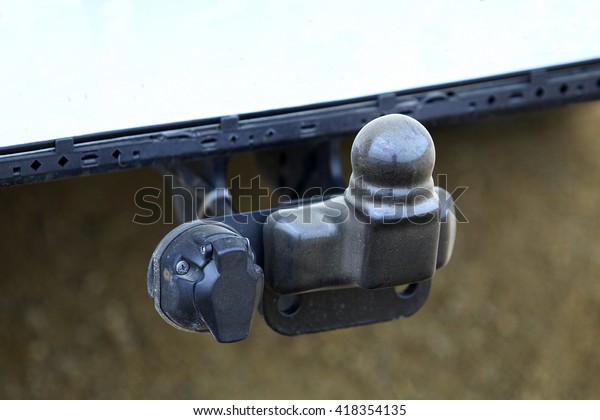 car trailer\
tow hitch and electrical\
connection