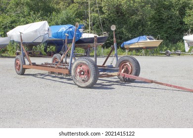 Car Trailer For Transportation Of Boats And Jet Skis