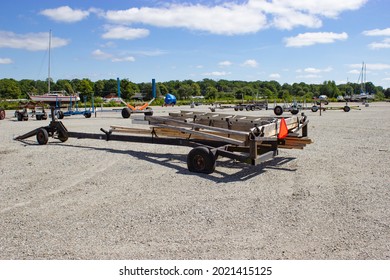 Car Trailer For Transportation Of Boats And Jet Skis