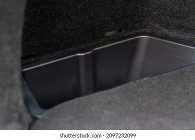 Car Trunk. Organizer In The Trunk. Clean And Empty Car Trunk