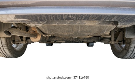 Car Undercarriage Dust Dirty,white Background