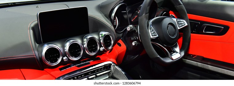  Car ventilation system and air conditioning - details and controls of modern car