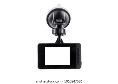 Car video recorder isolated on a white background with clipping path