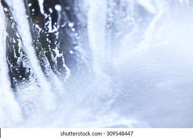 Car wash from inside the windscreen soapy