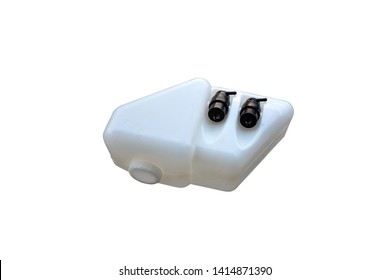 Car Washer Tank With Motor Assembly On Isolated White Background