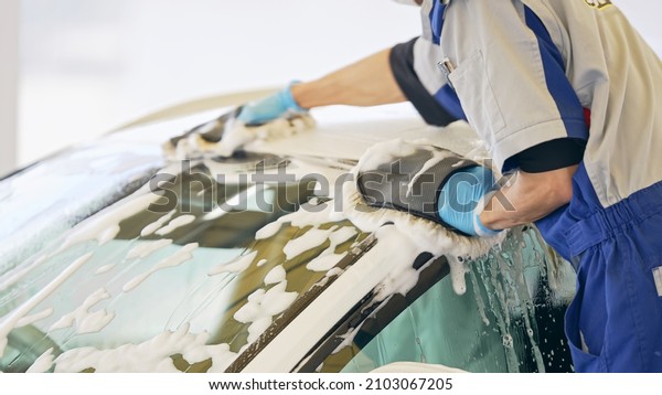 Car washing concept. Car
coating.