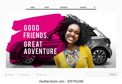 Car Website Homepage Layout Advertising Concept