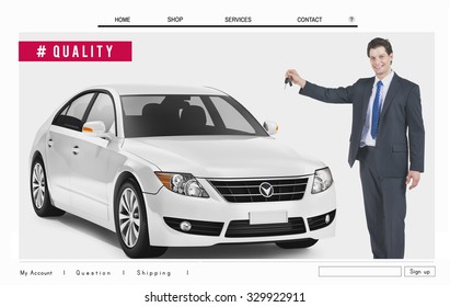 Car Website Homepage Layout Advertising Concept