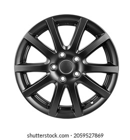 Car Wheel discs. Car wheel Rim black color matt isolated on white background. File contains clipping path. - Shutterstock ID 2059527869