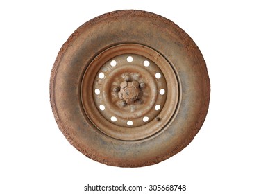 Car Wheel Isolated On Background.