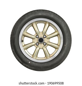 Car wheel isolated on white background - Shutterstock ID 190699508