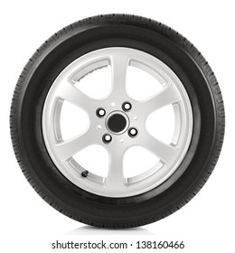 Car Wheel On White Background