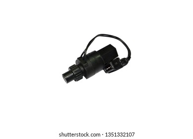 Car Wheel Speed Sensor Isolated On While Background