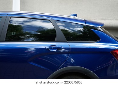 Car Window Mockup Outdoors, Side Window Car