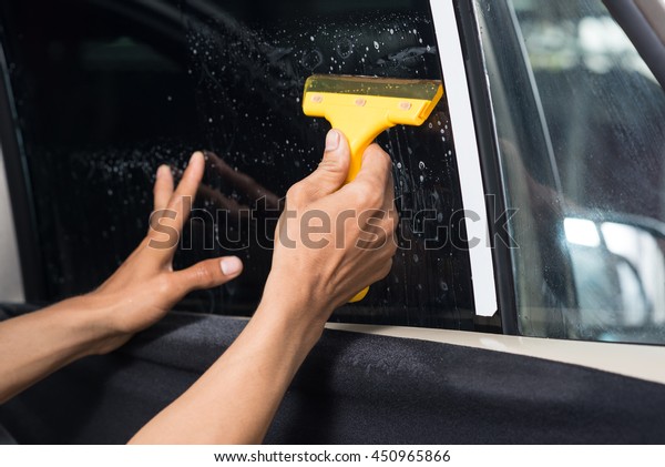 Car\
window tinting series : Installing car window\
tint