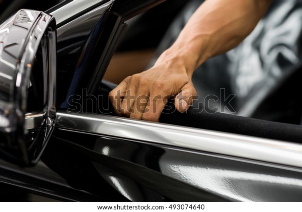 Car Window Tinting Series Removing Car Stock Photo Edit Now