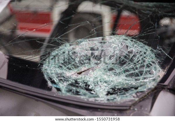 Car windows smash. Car graveyard, repair of auto\
parts, metal. Car crash