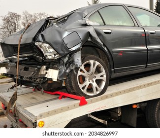 Car Wreck After Car Accident With Total Loss Or Write-off