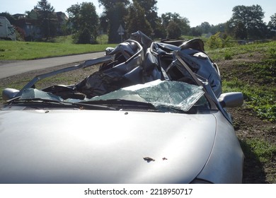 Car Wreck After Car Accident With Total Loss Or Write-off