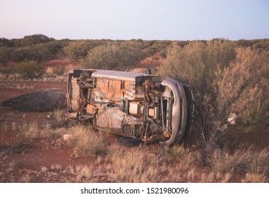 Car Wreck In Outback Australia