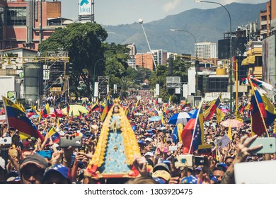 Caracas, Capital District
 /Venezuela; 02/02/2019: Interim President Juan Guaidó - President Of Venezuela - Protests In Venezuela