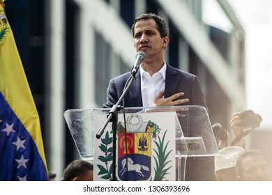 Caracas, Capital District/Venezuela; 01-23-2019: 
The President Of The National Assembly, Juan Guaido, Takes The Oath As Interim President Of Venezuela