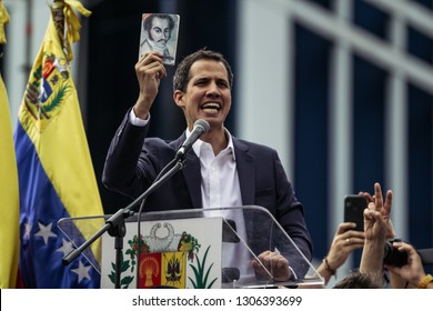 Caracas, Capital District/Venezuela; 01-23-2019: 
The President Of The National Assembly, Juan Guaido, Takes The Oath As Interim President Of Venezuela