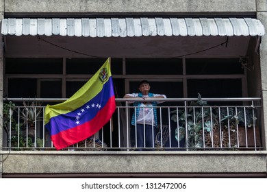 Caracas, Capital District/Venezuela; 02-12-2019: Rally In Support Of Interim President Of Venezuela Juan Guaido.