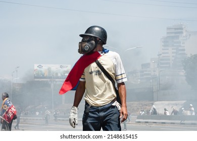 Caracas, Venezuela; 04 30 2019: 
Military And Civil Uprising Against Nicolás Maduro