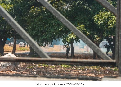 Caracas, Venezuela; 04 30 2019: 
Military And Civil Uprising Against Nicolás Maduro