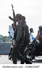 Caracas, Venezuela; 04 30 2019: 
Military And Civil Uprising Against Nicolás Maduro