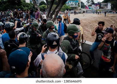 Caracas, Venezuela, 04/30/2019.

Military Men Arrive To Altamira, Caracas, In Support Of The Interim President Juan Guaidó.