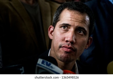 Caracas, Venezuela, 05/03/2019.

Interim President Of Venezuela, Juan Guaidó, Speaks In A Press Conference In Company Of Worker's Unions. 