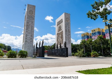 Caracas, Venezuela, 05.12.2021:  view of the "Paseo Los Próceres" (Walkway of the Heroes) next to Fort Tiuna.