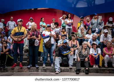 Caracas, Venezuela, 19/04/2019.

People Waiting For The Interim President Juan Guaidó, In Chacao, Caracas.