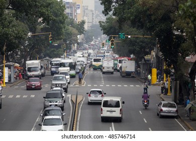 CARACAS, VENEZUELA - MAY 08, 2014 - transit in downtown, caracas, venezuela