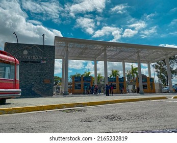 CARACAS, VENEZUELA - May 2022: Cabins of cableway to go up to Humboldt Hotel, Waraira Repano National Park in Caracas, Venezuela