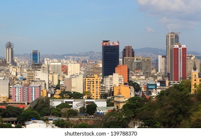 CARACAS, VENEZUELA-MAY 10: Skyline of downtown Caracas on May 10, 2013. Caracas is the capital and largest city of Venezuela and its metropolitan area has an estimated population of 3,055,000.