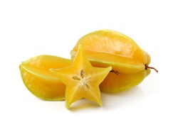 Carambolas - Starfruits Isolated On White Background
