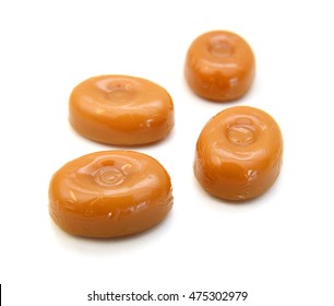 Caramel Candies Isolated On White Background Stock Photo (Edit Now ...