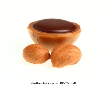 Caramel Candy with Hazelnut and Chocolate