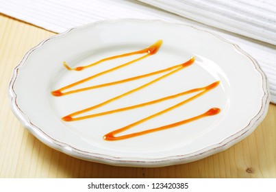 Caramel Drizzle On A Plate
