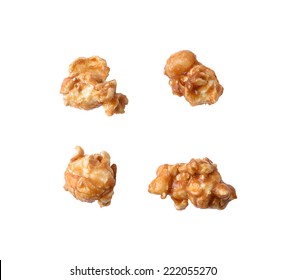 Caramel Popcorn Isolated On White Background