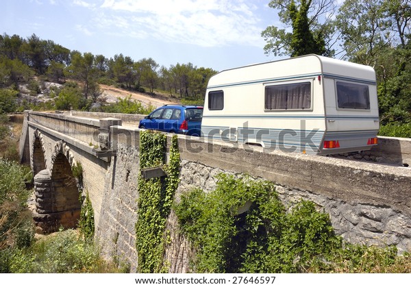 Caravan Bridge France Stock Photo Edit Now