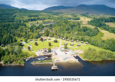 Caravan Site Park And Holiday Homes Aerial At Loch Tay