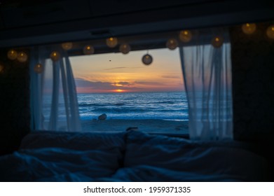 Caravan View To The Beach With Sunrise 